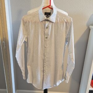 Alfani Button Up Dress Shirt Mens S Slim Fit